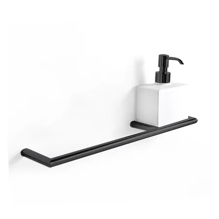 3SC Guy Полотенцедержатель и дозатор, справа, подвесной, композит Solid Surface, цвет: белый матовый/черный матовый