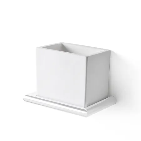3SC Guy Стакан подвесной, композит Solid Surface, цвет: белый матовый/белый матовый