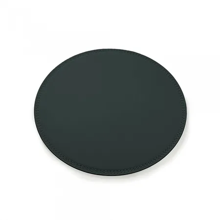 3SC Meridien Коврик, настольный, круглый, гладкая кожа, цвет: Grigio Scuro