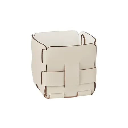 ADJ Корзинка Mini Bottega, цвет: панна котта/белый