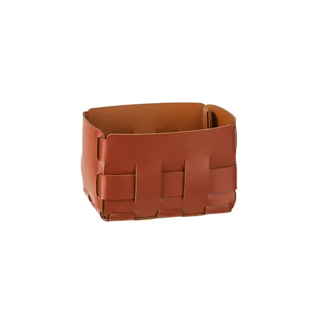 ADJ Корзинка Mini Bottega, цвет: бордо/коньяк