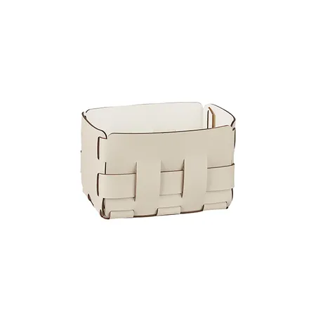 ADJ Корзинка Mini Bottega, цвет: панна котта/белый