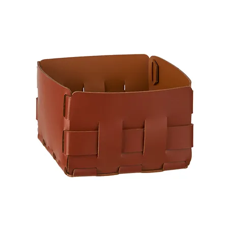ADJ Корзинка Mini Bottega, цвет: бордо/коньяк