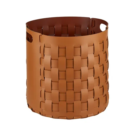 ADJ Круглая корзина Bottega, цвет: коньяк/бордо