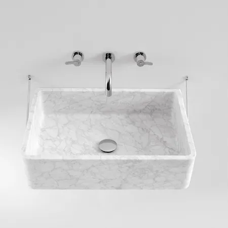 Agape Carrara Раковина, без отв, мрамор Carrara, цвет: белый