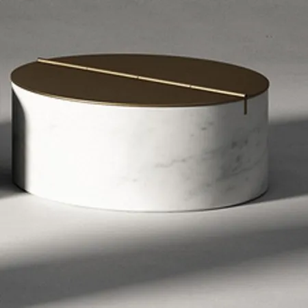 Agape Constellation Контейнер с крышкой, настольный, мрамор Carrara, цвет: белый