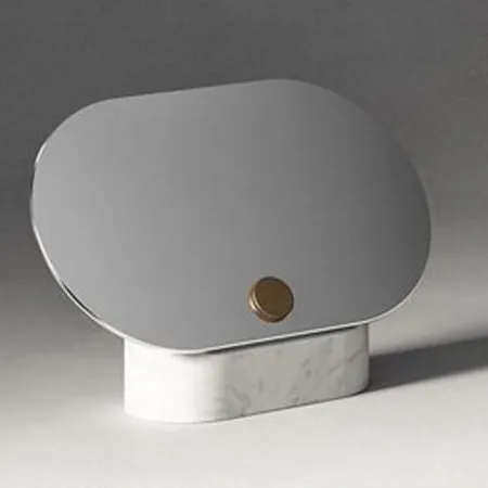 Agape Constellation Зеркало с мраморным основанием настольное, горизонтальное, мрамор Carrara, цвет: белый