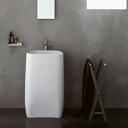 Agape Pear C Раковина, без отв, выпуск в стену, цвет: белый