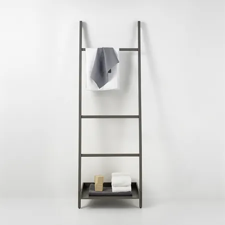Agape Stairs Полотенцедержатель с полкой, напольный, цвет: серый