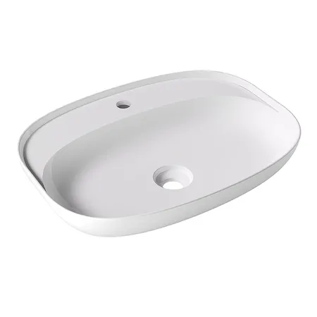 Alice Form Oval Раковина, накладная, 1 отв, цвет: белый глянцевый