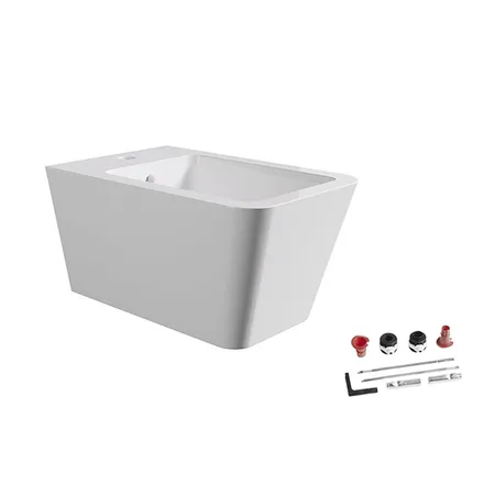 Alice Hide Square Биде подвесное, с набором для крепления, цвет: белый глянцевый