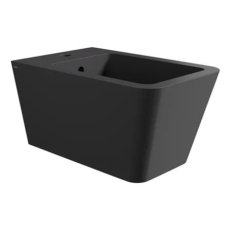 Alice Hide Square Биде подвесное, цвет: чёрный матовый