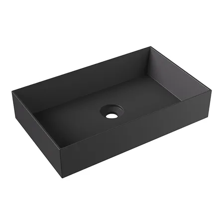 Alice Spy Rectangular Раковина, накладная, без отв, цвет: чёрный матовый