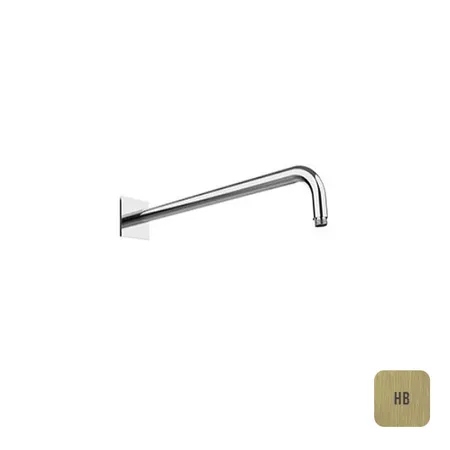 Almar Arms Кронштейн для верхнего душа, настенный, с квадратным отражателем, цвет: латунь брашированная PVD