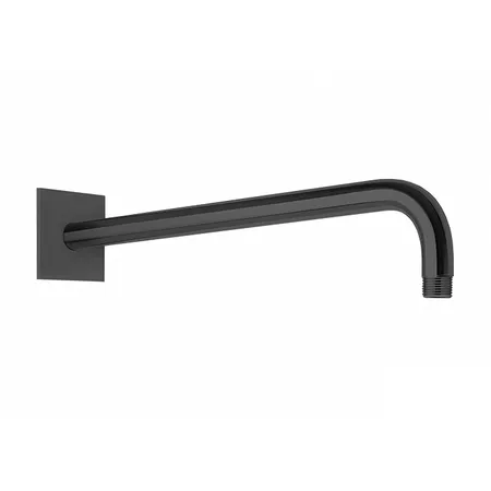 Almar Arms Кронштейн для верхнего душа, настенный, с квадратным отражателем, цвет: черный металл брашированный PVD