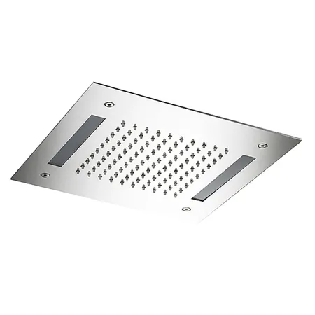 Almar Chromotherapy Встраиваемый верхний душ 30х30см., 1 тип струи, хромотерапия, цвет: Mirror Stainless Steel
