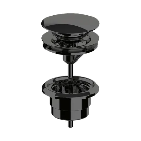 Almar Mixers Донный клапан 1"1/4 для раковины, цвет: черный металл брашированный PVD