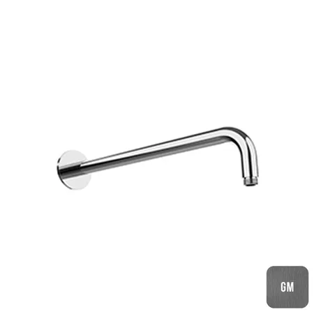Almar Кронштейн для душа, настенный, с круглым отражателем, цвет: Gun Metal Brushed PVD