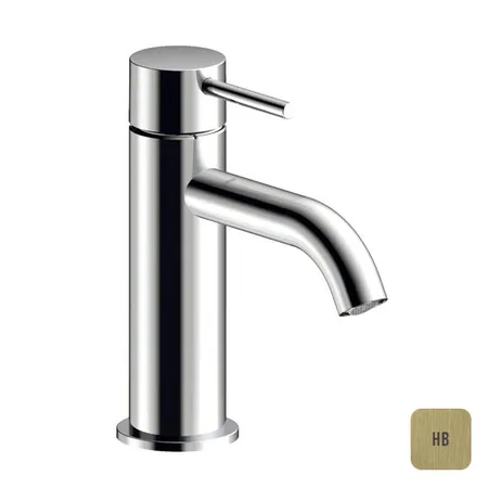 Almar Mixers Смеситель для раковины, 1 отв, без донного клапана, цвет: латунь брашированная PVD