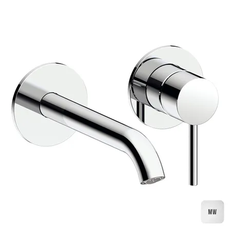 Almar Mixers Смеситель для раковины, настенный, цвет: белый матовый