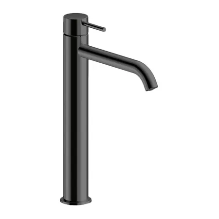 Almar Mixers Смеситель для раковины, высокий, 1 отв, без донного клапана, цвет: черный металл брашированный PVD