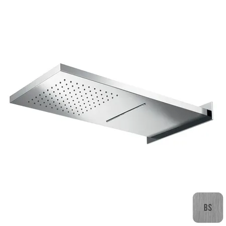 Almar Slim Square Верхний душ, настенный, 2 режима, цвет: Brushed Stainless Steel