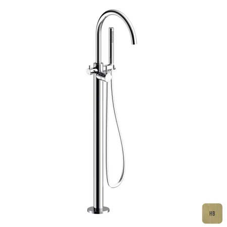 Almar Vasca Смеситель напольный для ванны, излив, внешняя часть, цвет: High Brass Brushed PVD