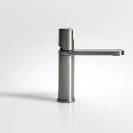 Antonio Lupi Indigo Смеситель для раковины, на 1 отв, излив:, цвет: Satin Stainless Steel Finish