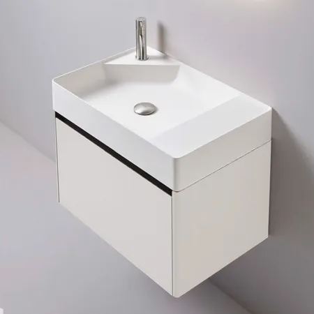 Antonio Lupi Simplo Тумба с раковиной SIMPLO, с 1 ящиком, подвесная, цвет: bianco goffrato