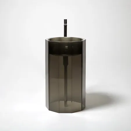 Antonio Lupi Vitreo Раковина, без отв, напольная, слив в пол, Cristalmood, цвет: Fume