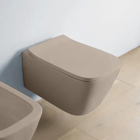 Artceram A16 Унитаз подвесной, безободковый, с крепежом, цвет: matera