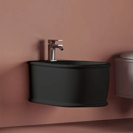 Artceram Atelier Биде подвесное, с 1 отв под смеситель, цвет: черный матовый