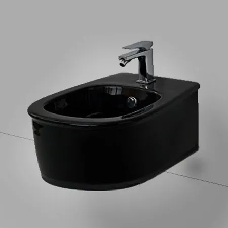 Artceram AZULEY Биде подвесное c креплением, с 1 отв под смеситель, цвет: черный