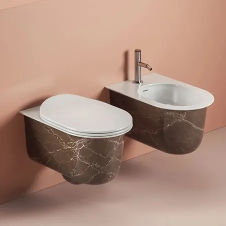 Artceram Chic Биде подвесное, 1 отверстие, цвет: bronze amani