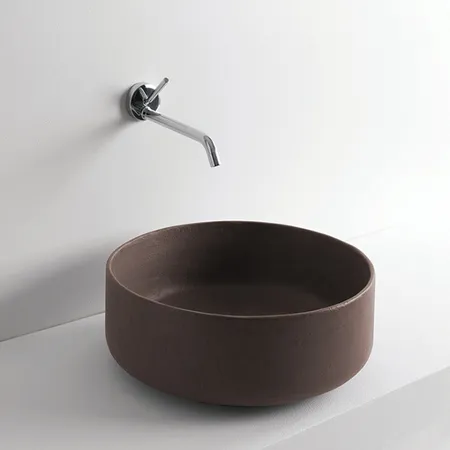 ArtCeram Cognac Раковина, без отв, накладная, без слив-перелива, цвет: nero roma