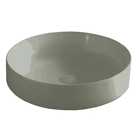 ArtCeram Cognac Раковина, без отв, накладная, без слив-перелива, цвет: grigio oliva