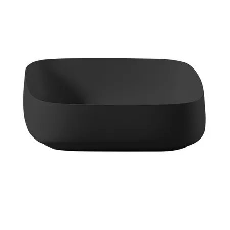 Artceram Cognac Раковина накладная Quadro, saniglaze, цвет: черный матовый