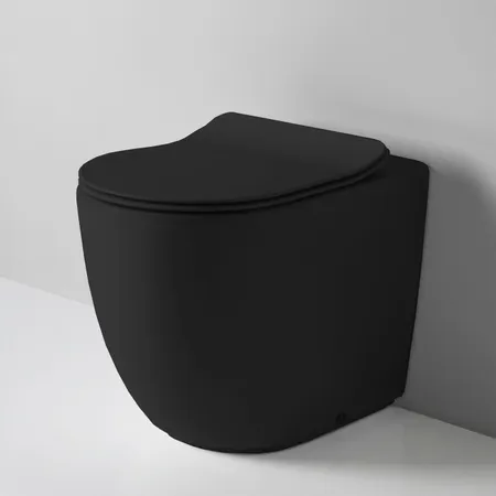 Artceram File 2.0 Унитаз напольный, безободковый, слив универсальный, турбо смыв the.reel, saniglaze, цвет: черный матовый