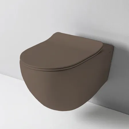 Artceram File 2.0 Унитаз подвесной, безободковый, турбо смыв the.reel, saniglaze, цвет: tortora matt