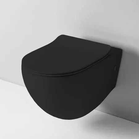 Artceram FILE 2.0 Унитаз подвесной безободковый, с креплениями, цвет: черный матовый