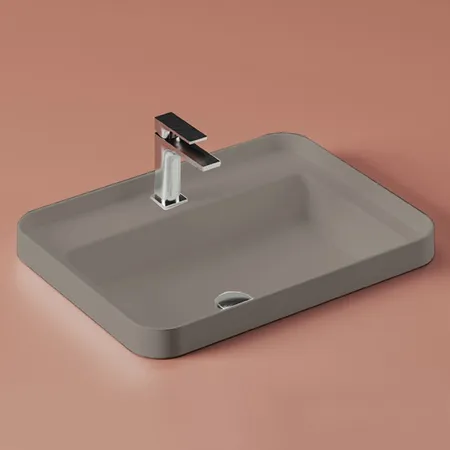 Artceram Fuori Scala Раковина, встраиваемая, с 1 отв.под смеситель,без перелива, цвет: tortora