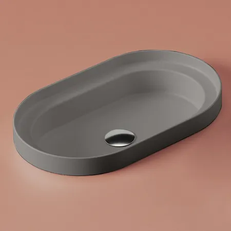 Artceram Fuori Scala Раковина, без отв, встраиваемая, без перелива, цвет: grigio oliva