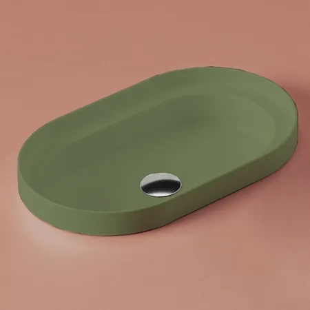 Artceram Fuori Scala Раковина встраиваемая, цвет: verde salvia