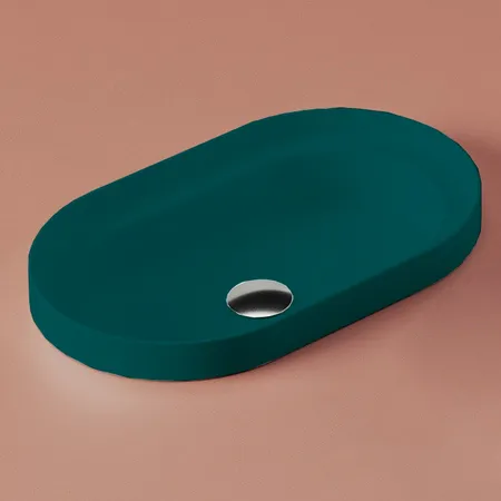 Artceram Fuori Scala Раковина встраиваемая, цвет: verde foresta
