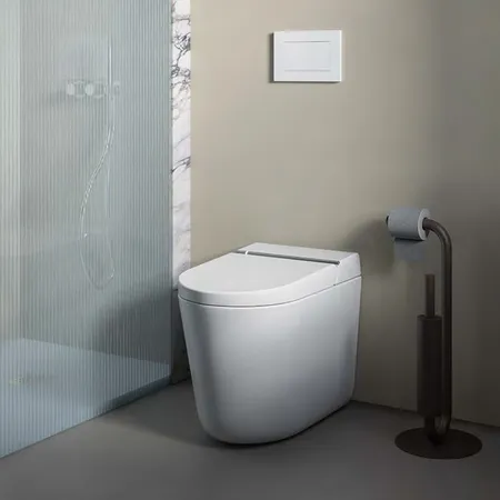 Artceram Hype Унитаз-биде, напольный, безободковый, saniglaze, soft-close, с пультом управления, цвет: белый