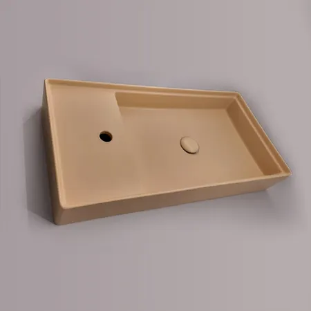 ArtCeram Scalino Раковина накладная, 1 отв под смеситель, без перелива, цвет: giallo zinco
