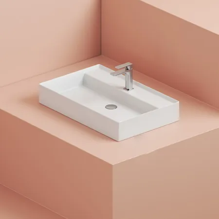 Artceram Scalino Раковина накладная, с 1 отв, без слив перелива, цвет: белый