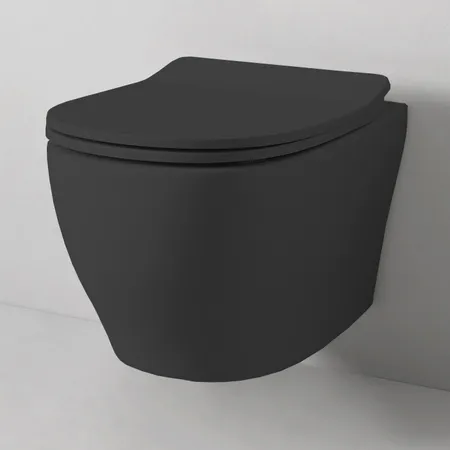 Artceram TEN Унитаз подвесной, безободковый, с крепежом, цвет: черный матовый