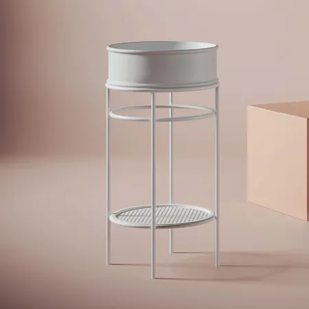 Artceram VOGUE Металическая структура с раковиной Atelier без отв. под смеситель, с сетчатой полочкой, напольный, цвет: белый матовый