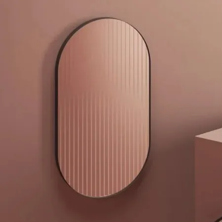 Artceram Зеркало Arco в металлической раме, цвет: moka